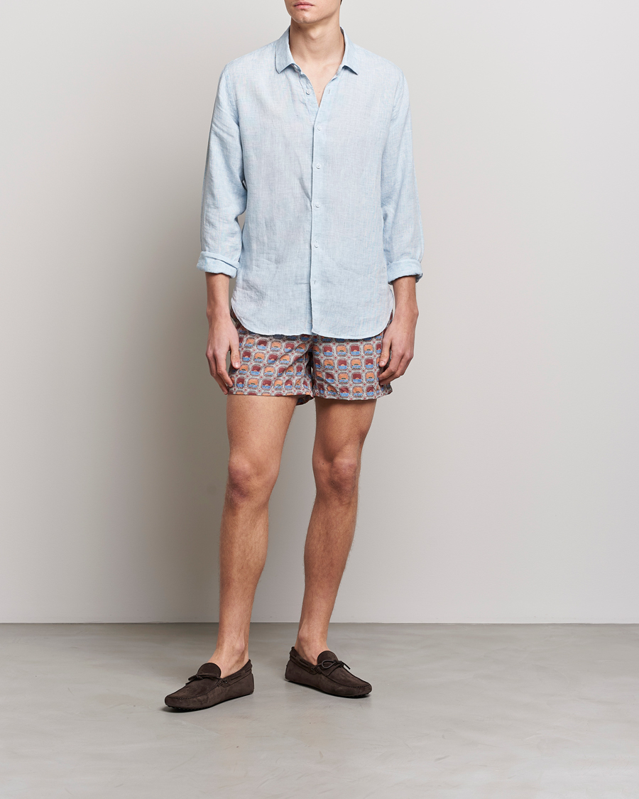 Men | Swimwear | Ripa Ripa | Printed Swimshorts Red/Blue