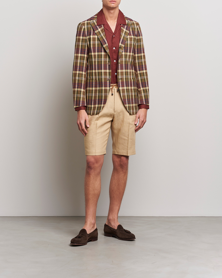 Men | Blazers | Beams F | Patch Pocket Blazer Dark Brown Madras