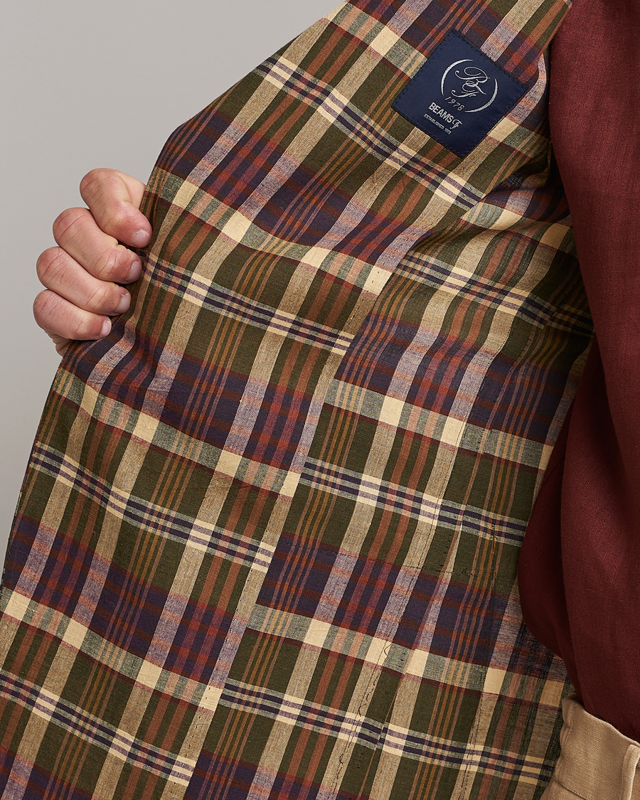 Men | Blazers | Beams F | Patch Pocket Blazer Dark Brown Madras