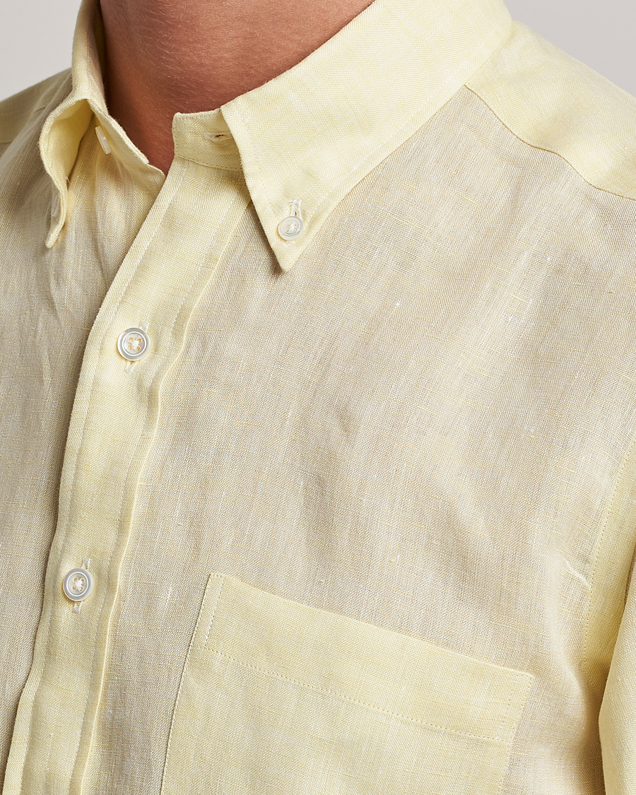 Men | Shirts | Beams F | Button Down Pullover Shirt Yellow