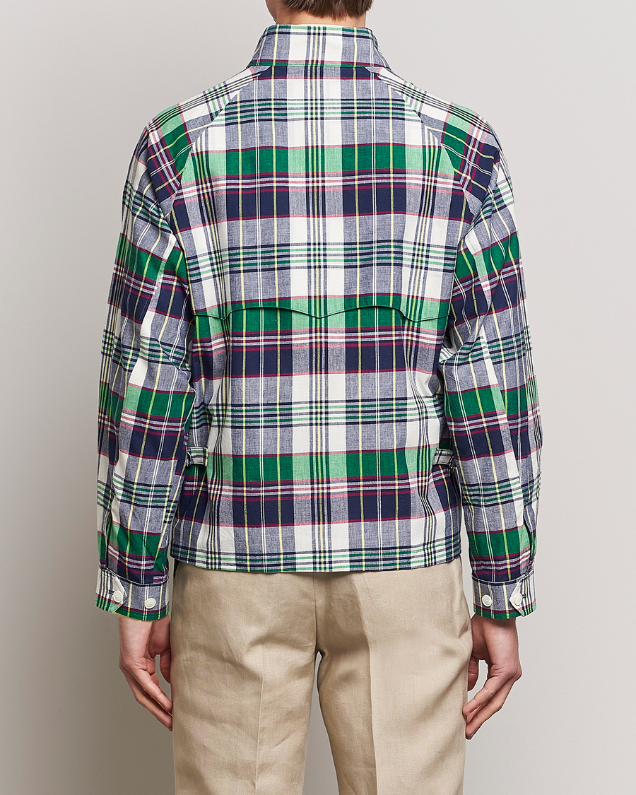 Men | Coats & Jackets | Beams F | Driving Blouson Blue Madras