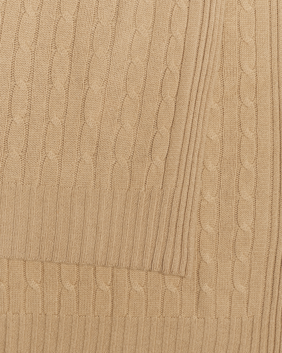 Ralph Lauren Home Cable Knitted Cashmere Throw Chamoiz at