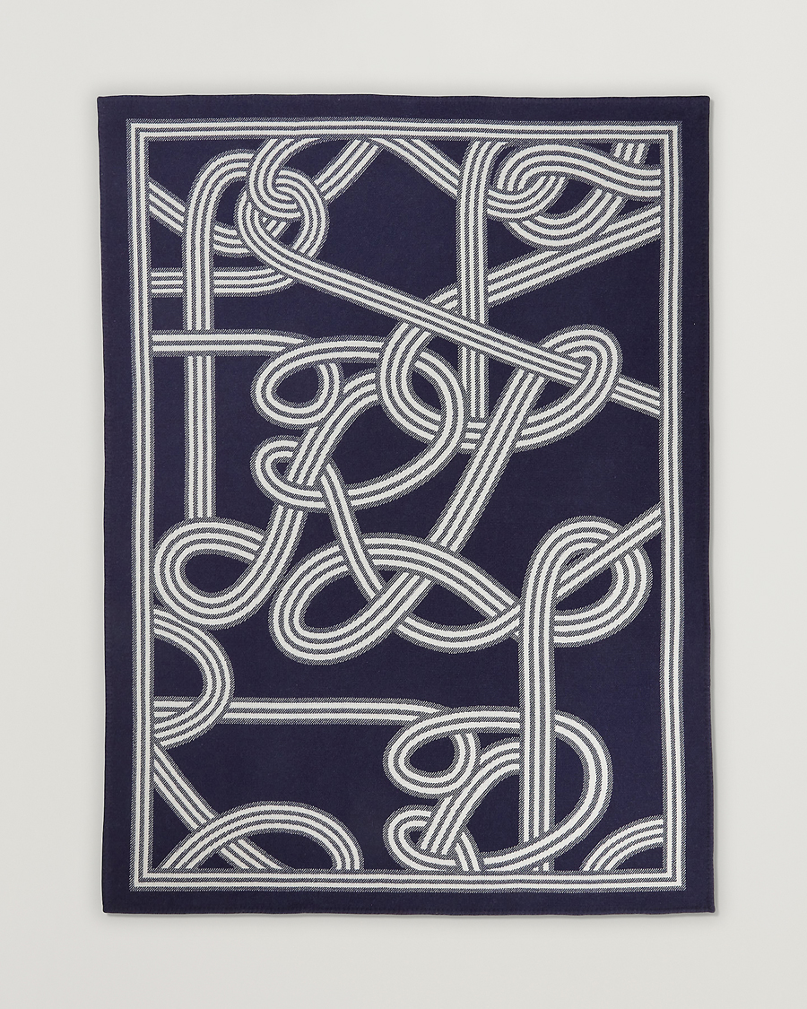 Men |  | Ralph Lauren Home | Berken Wool/Cashmere Signature Logo Blanket Navy