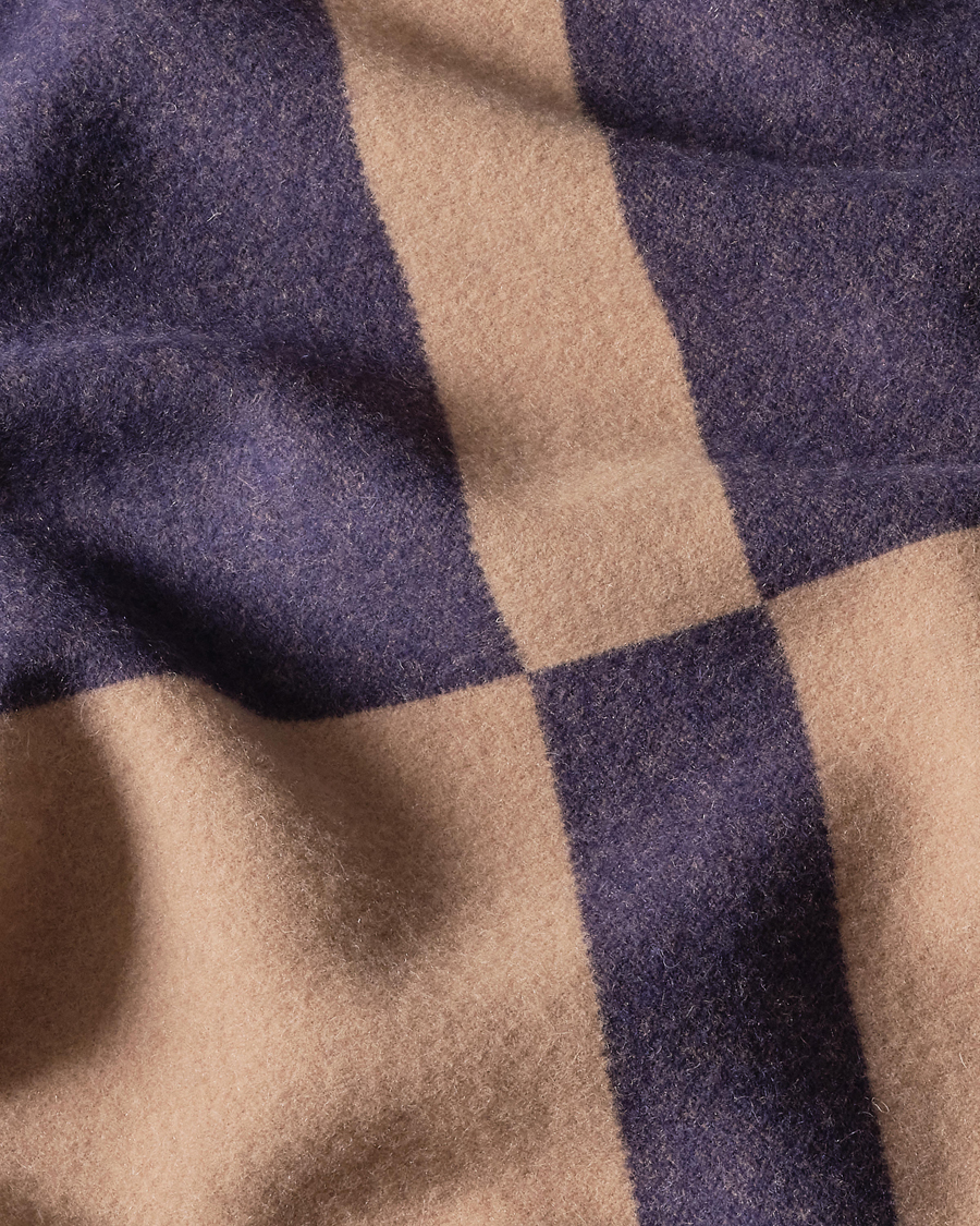 Men | Ralph Lauren Home Northam RL Graphic Colour Block Wool Throw Camel/Navy | Ralph Lauren Home | Northam RL Graphic Colour Block Wool Throw Camel/Navy
