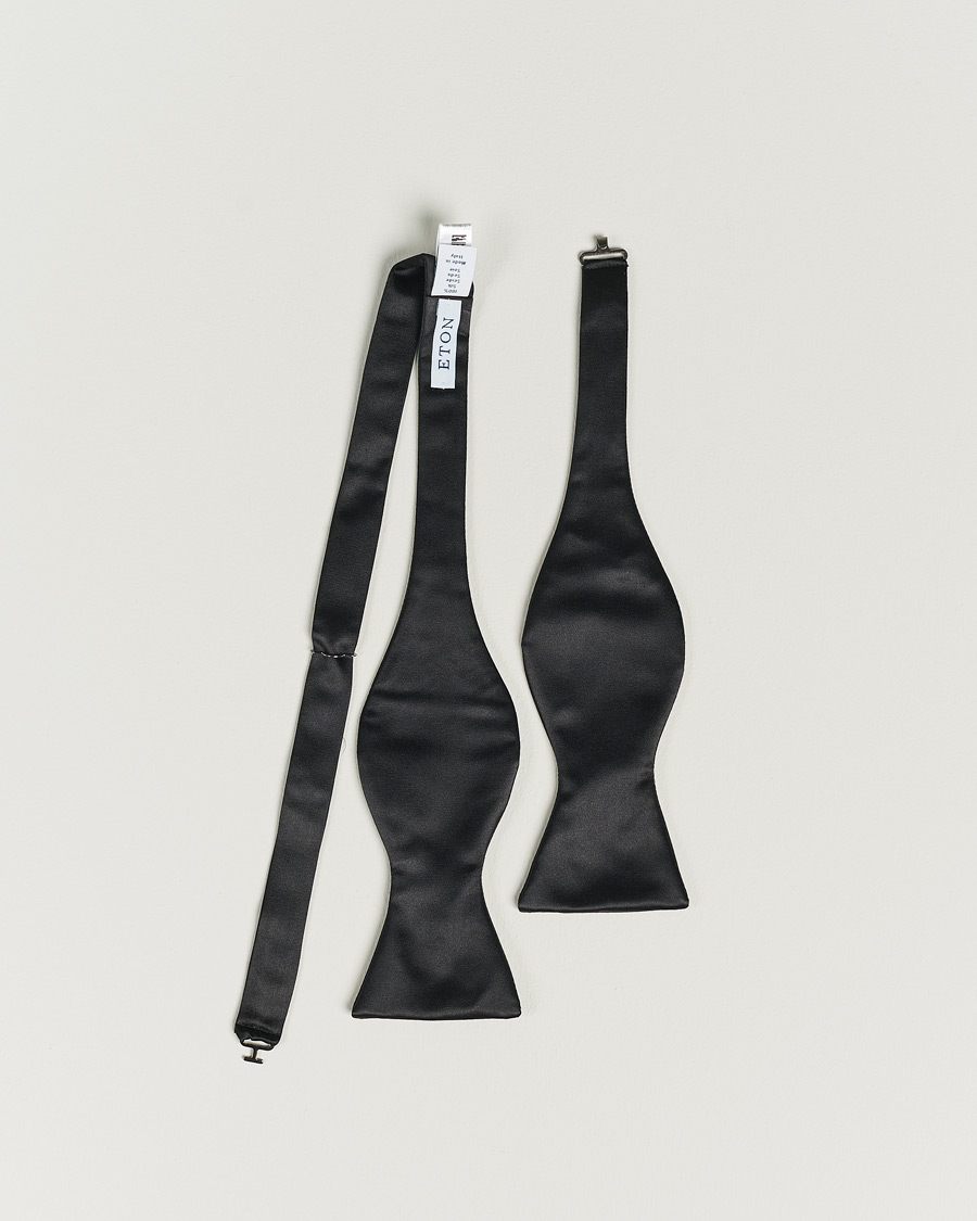 Men | Eton Self-Tie Silk Bow Tie Black | Eton | Self-Tie Silk Bow Tie Black