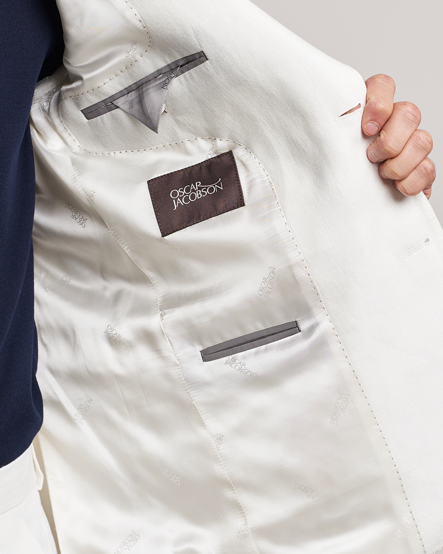 Men | Blazers | Oscar Jacobson | Fogerty Linen Blazer White