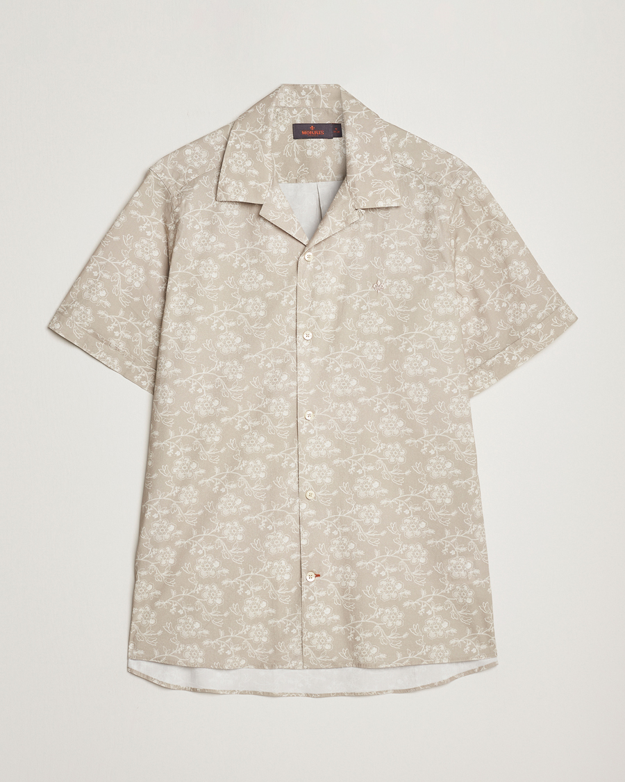 Men | Shirts | Morris | Printed Short Sleeve Shirt Khaki