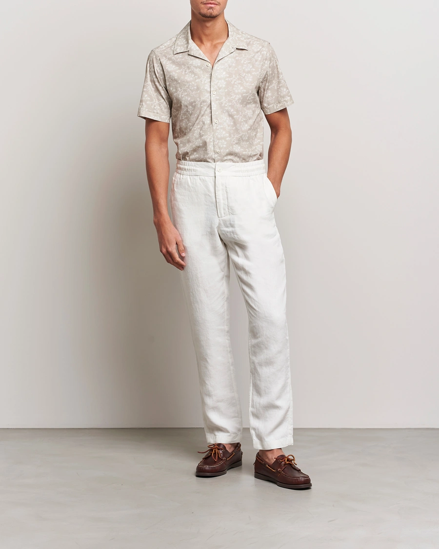 Men | Shirts | Morris | Printed Short Sleeve Shirt Khaki