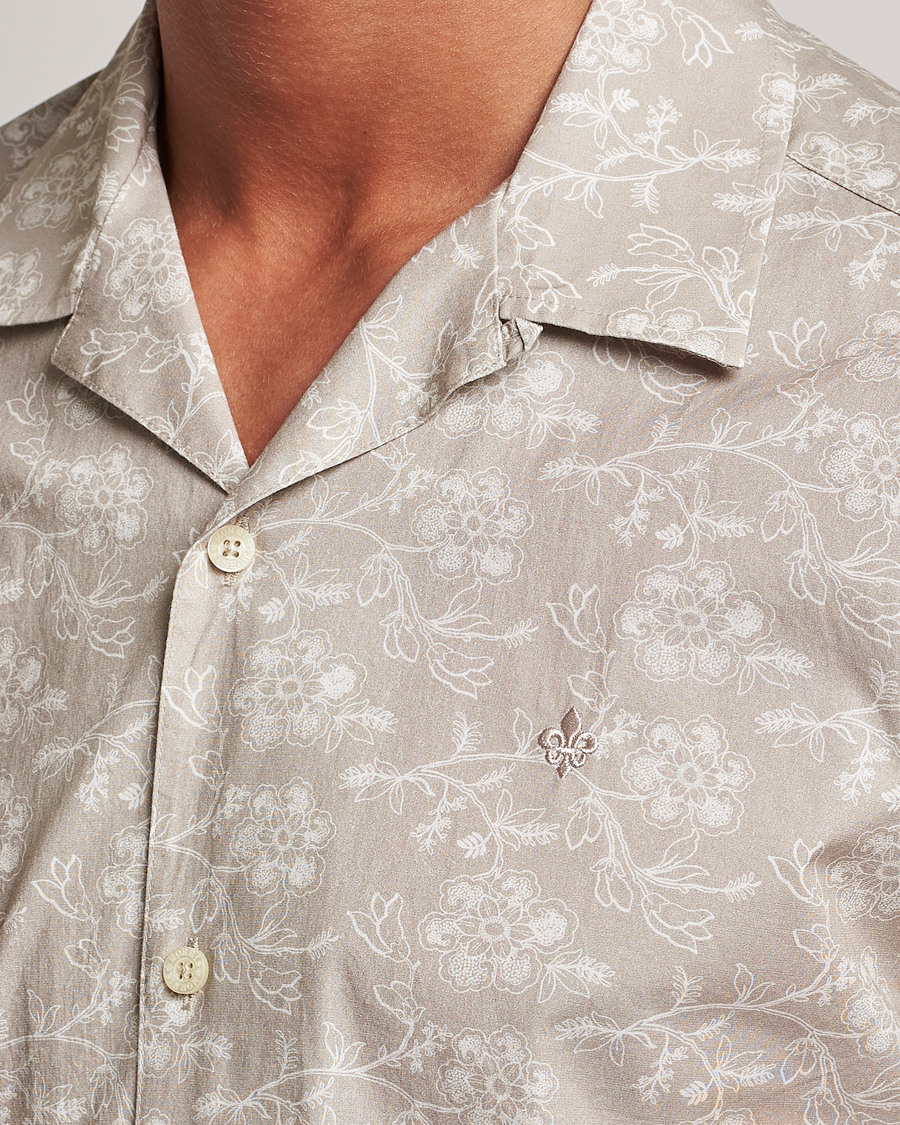 Men | Shirts | Morris | Printed Short Sleeve Shirt Khaki