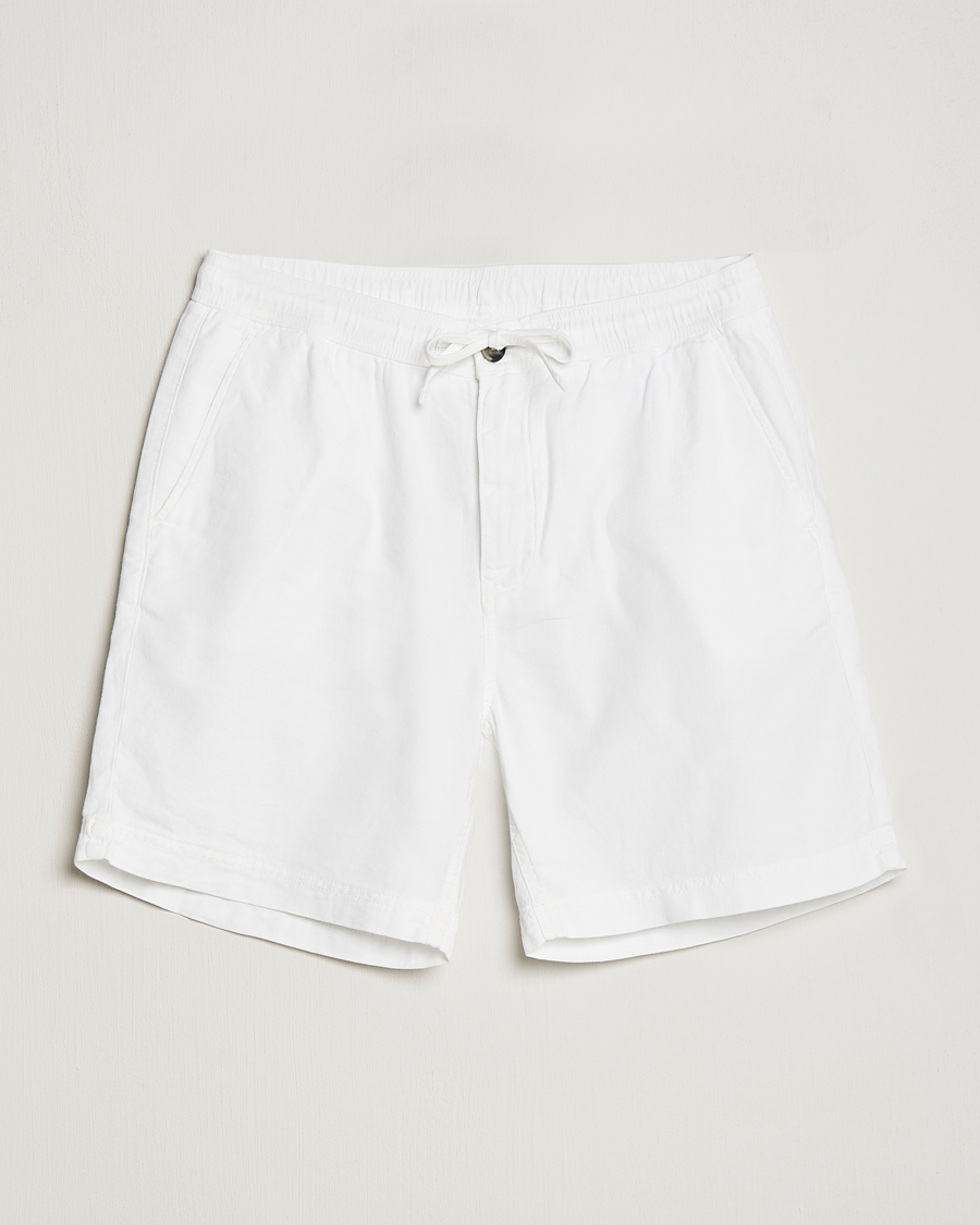 Men | Shorts | Morris | Fenix Linen Drawstring Shorts White