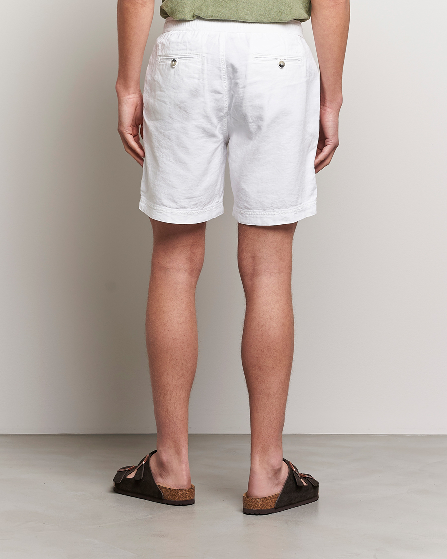 Men | Shorts | Morris | Fenix Linen Drawstring Shorts White