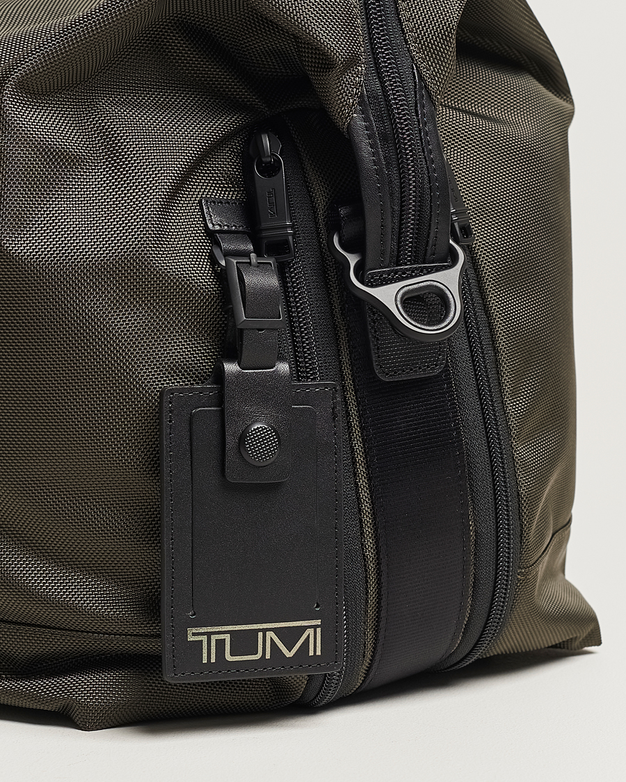 TUMI Alpha 3 Double Expansion Satchel Olive Night at CareOfCarl.com