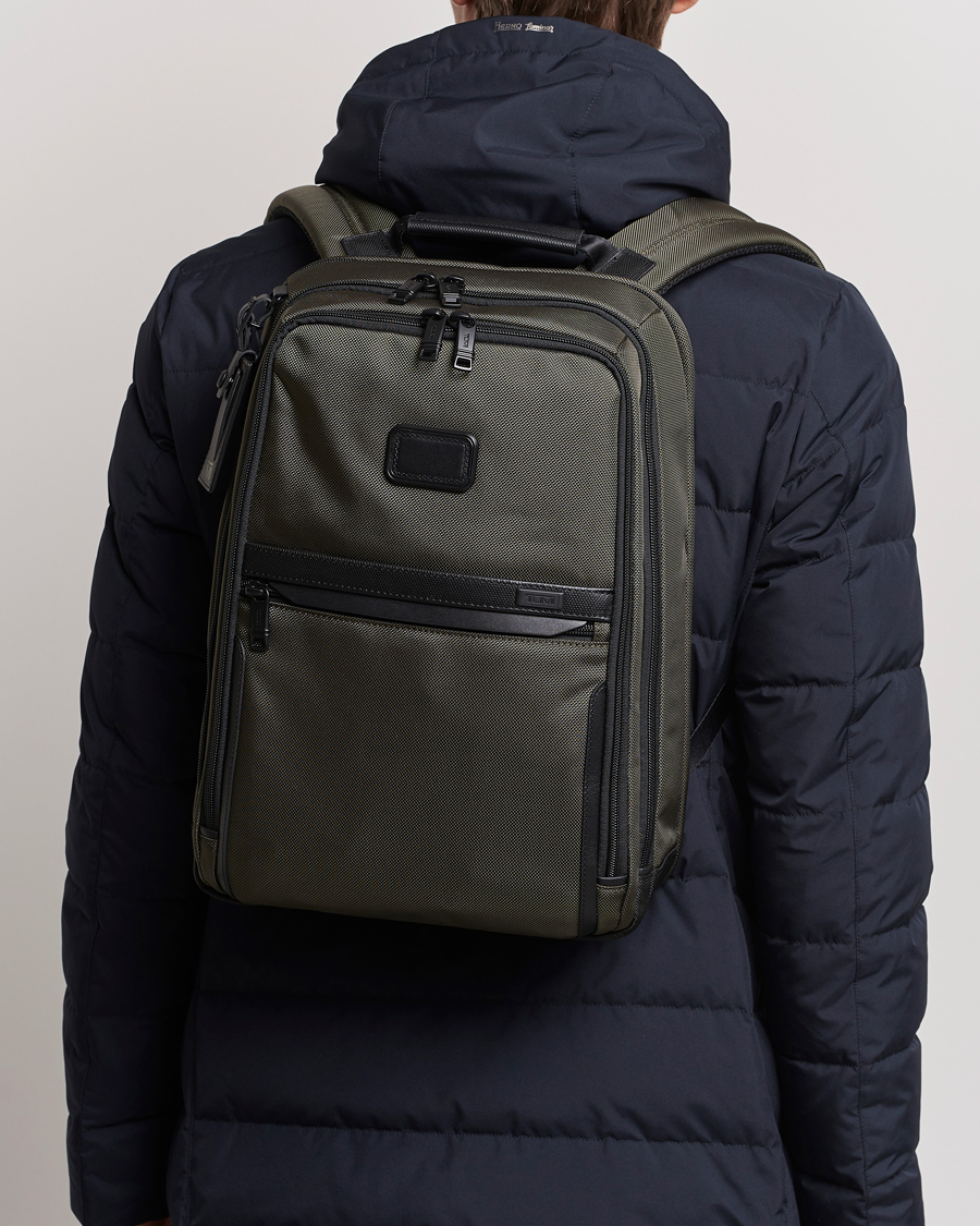 TUMI Alpha 3 Slim Backpack Olive Night at CareOfCarl.com TUMI Alpha 3 Slim Backpack Olive Night at CareOfCarl.com
