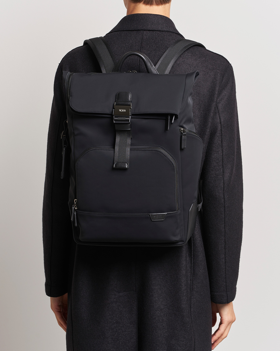 Men | Bags | TUMI | Harrison Osborn Roll Top Backpack Black
