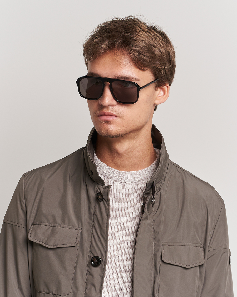 Men | Aviator Sunglasses | Saint Laurent | SL 590 Sunglasses Black