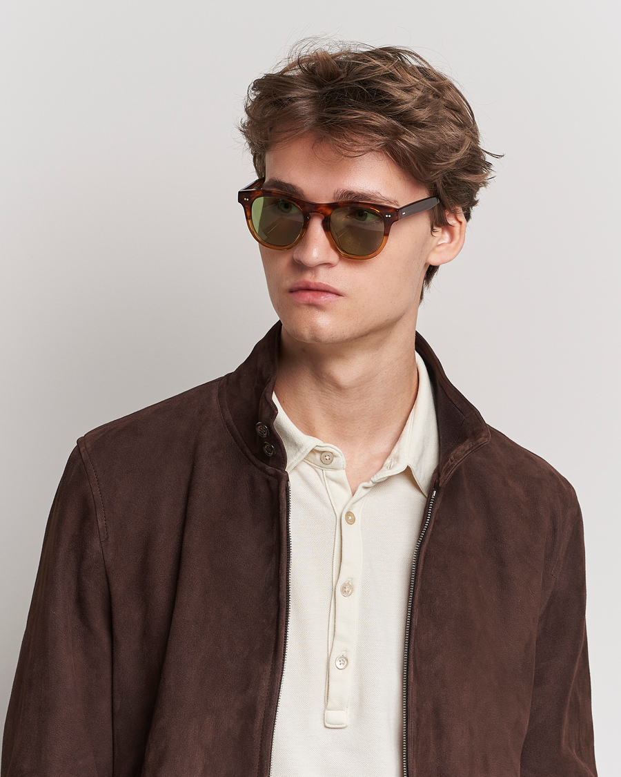 Men | Round Frame Sunglasses | Oliver Peoples | 0OV5509SU Rorke Sunglasses Amber