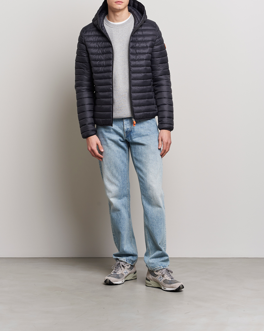 Men | Coats & Jackets | Save The Duck | Duffy Lightweight Padded Hood Jacket Black