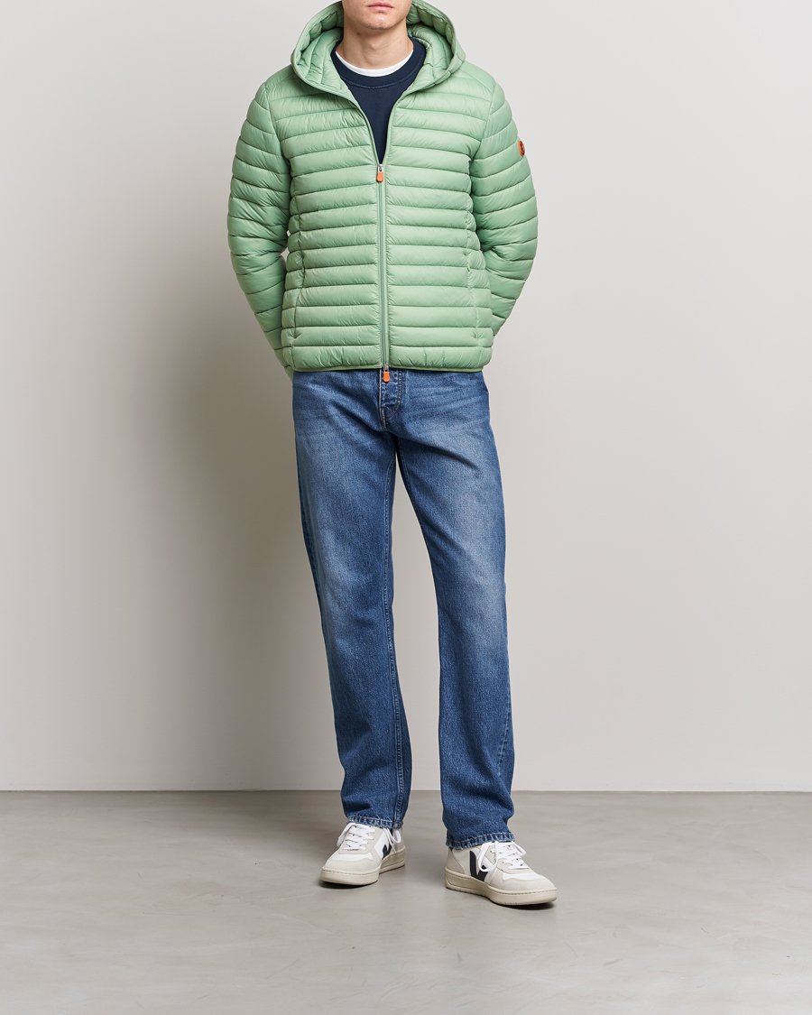 Men | Coats & Jackets | Save The Duck | Duffy Lightweight Padded Hood Jacket Mint Green