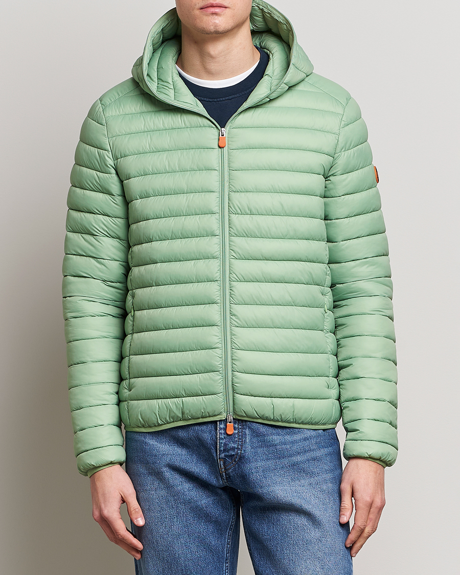 Men | Coats & Jackets | Save The Duck | Duffy Lightweight Padded Hood Jacket Mint Green