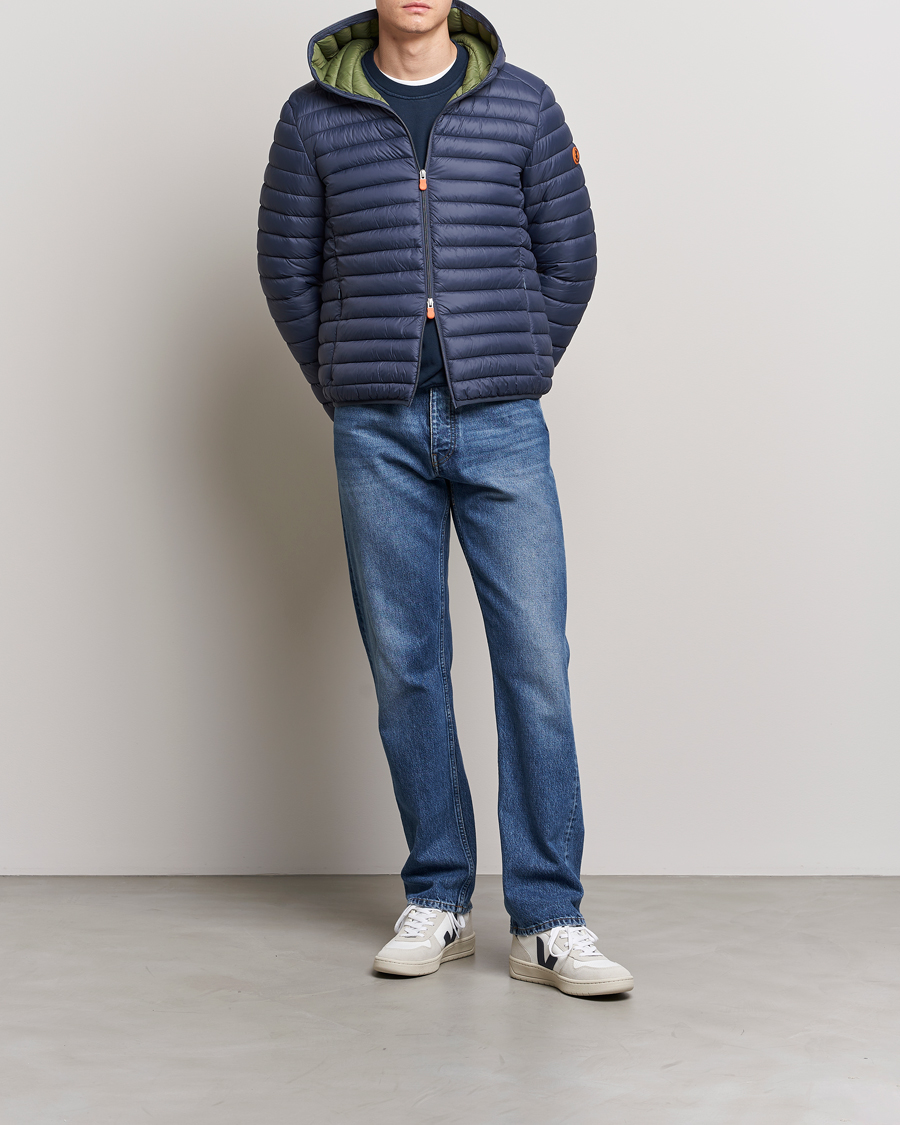 Men | Coats & Jackets | Save The Duck | Duffy Lightweight Padded Hood Jacket Ombre Blue