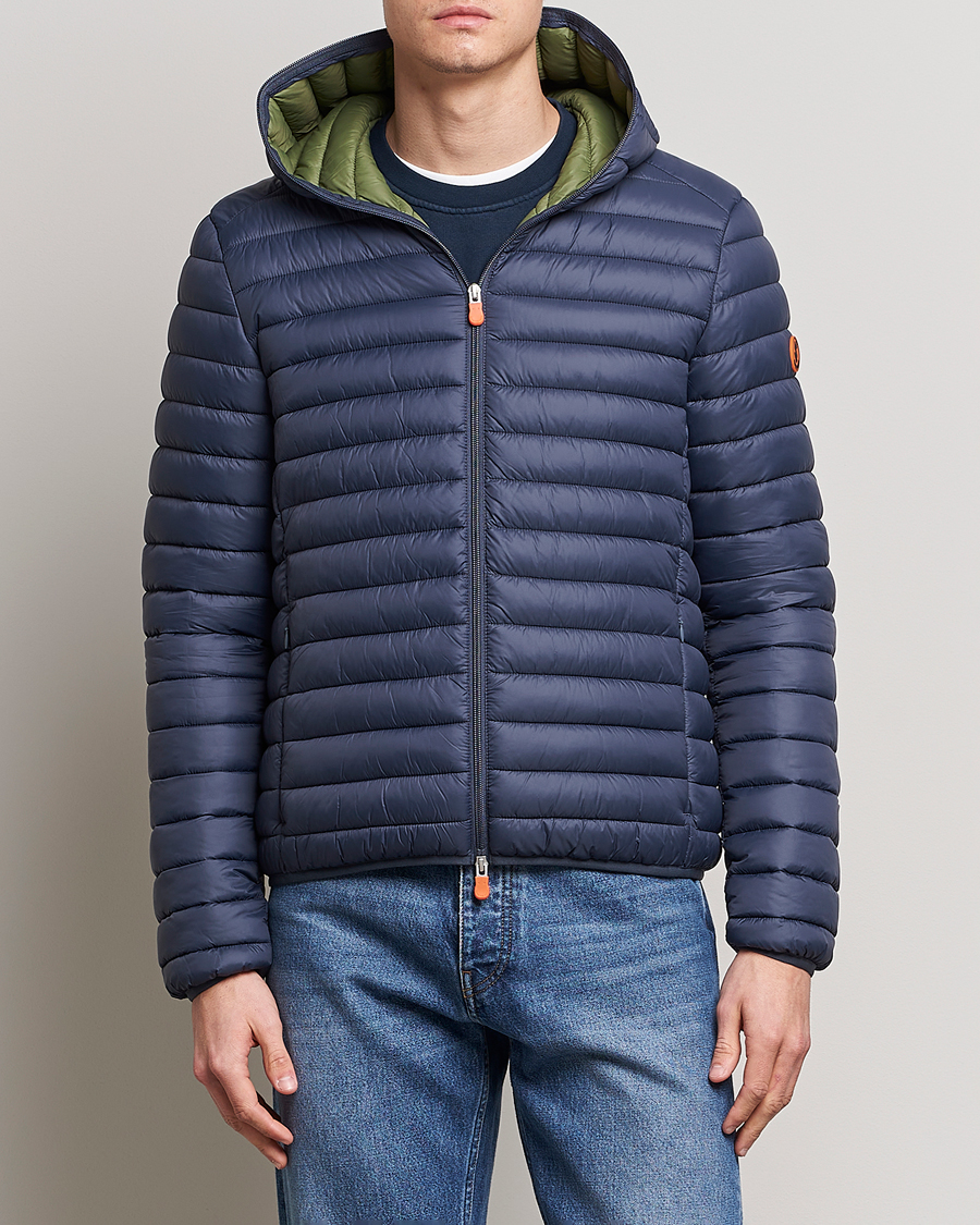 Men | Coats & Jackets | Save The Duck | Duffy Lightweight Padded Hood Jacket Ombre Blue