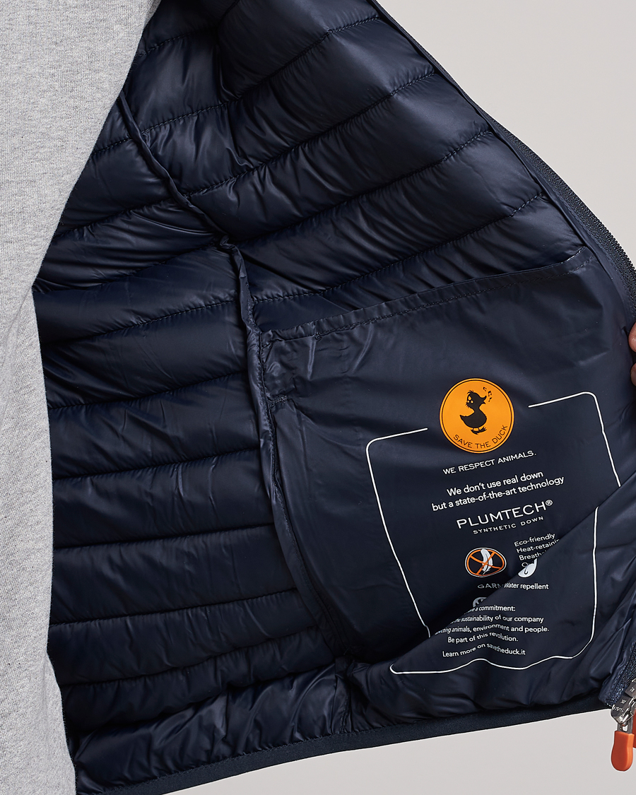 Men | Coats & Jackets | Save The Duck | Duffy Lightweight Padded Hood Jacket Blue Black