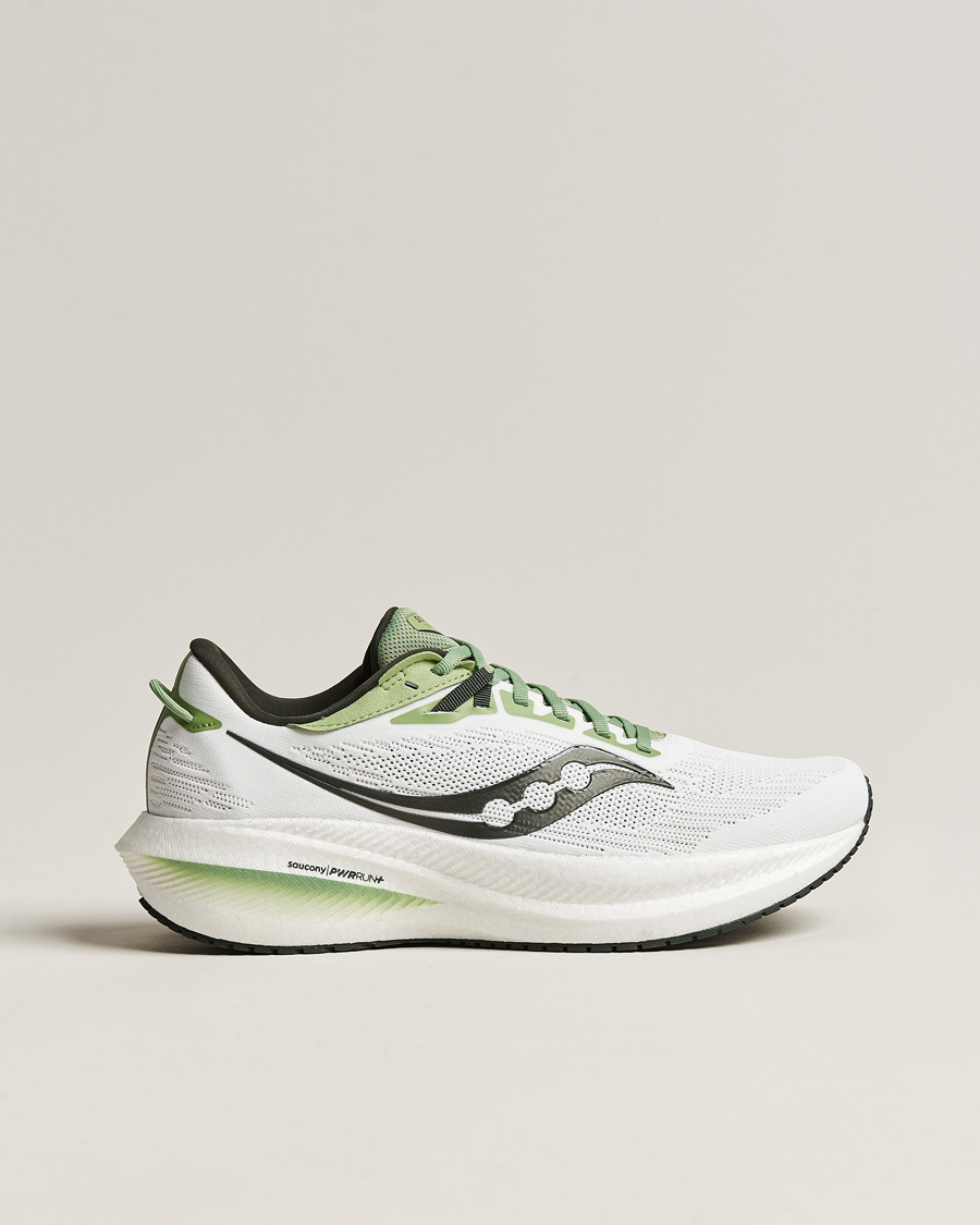 Men | White Sneakers | Saucony | Triumph 21 Running Sneakers White/Umbra