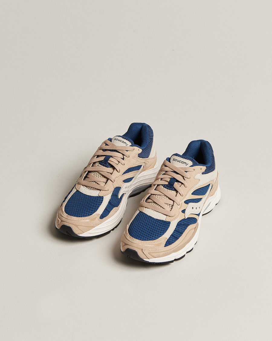 Men |  | Saucony | Progrid Omni 9 Running Sneaker Beige/Blue