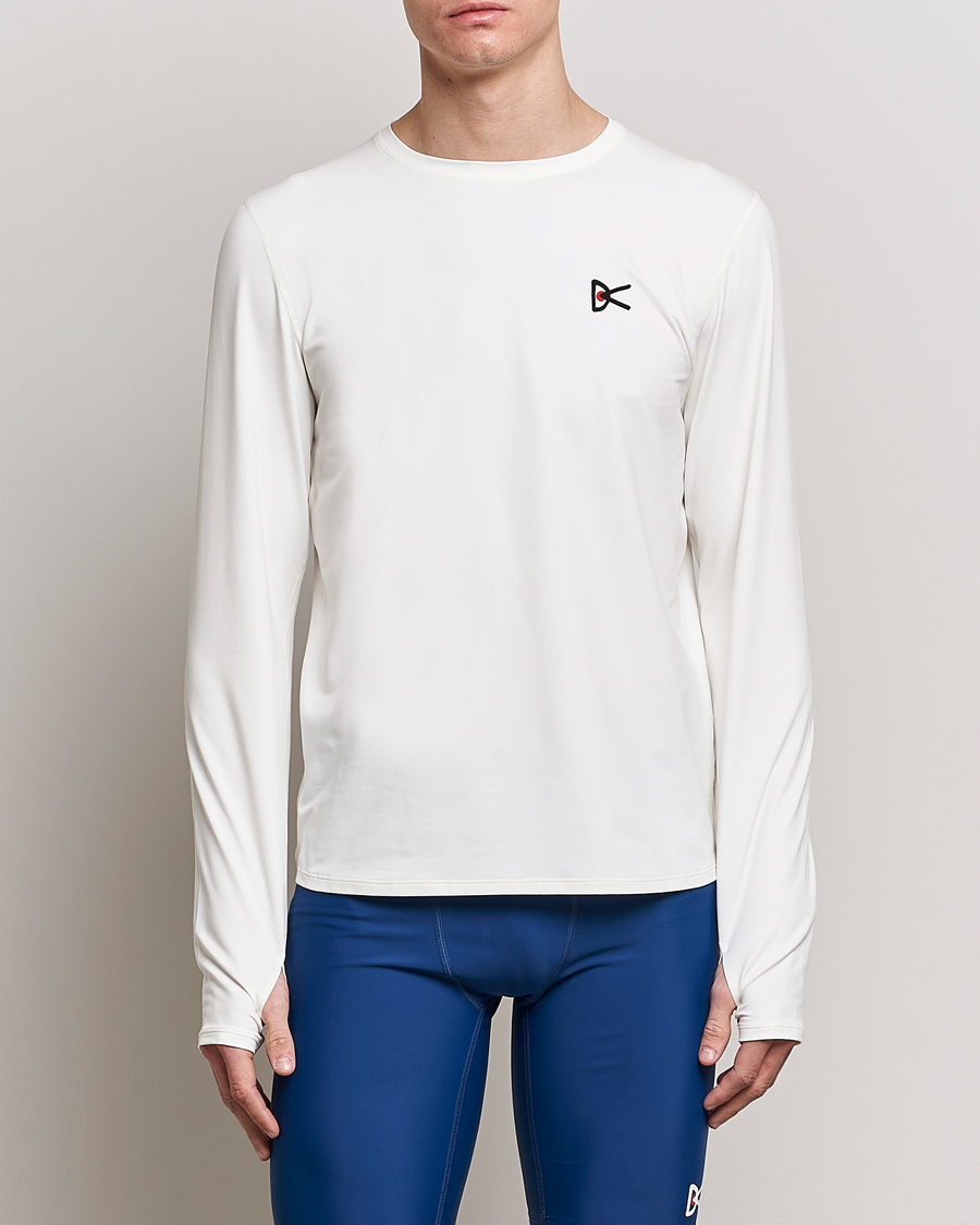 Men | Sweaters & Knitwear | District Vision | Deva-Tech Long Sleeve T-Shirt White