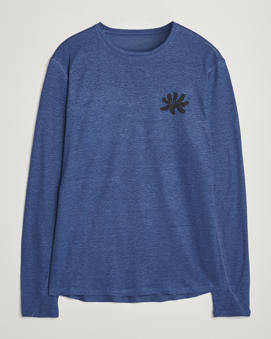 Men | T-Shirts | District Vision | Suhka Hemp Long Sleeve T-Shirt Ocean Blue