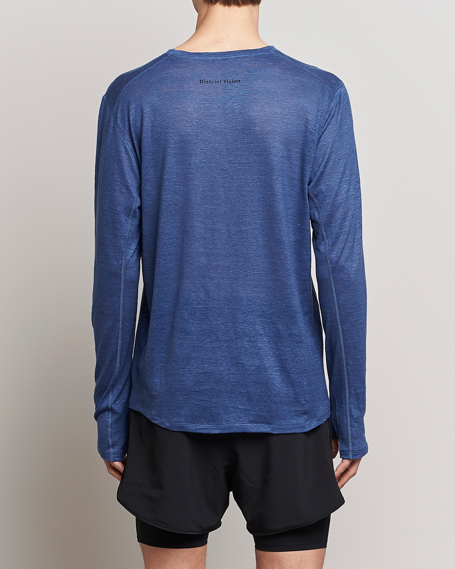 Men | T-Shirts | District Vision | Suhka Hemp Long Sleeve T-Shirt Ocean Blue