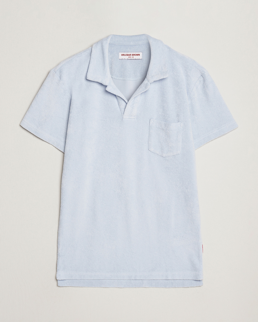 Men | Polo Shirts | Orlebar Brown | Terry Polo Light Island Sky