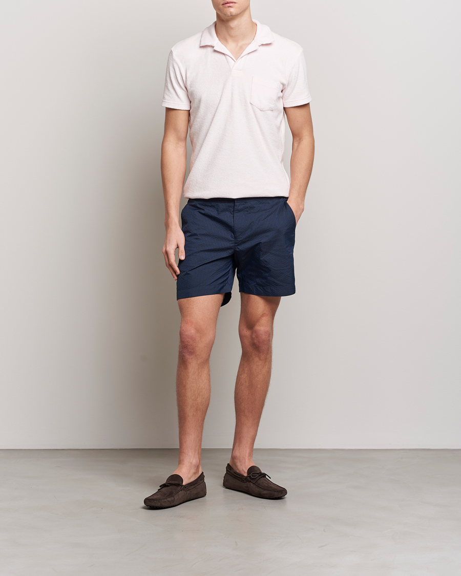 Men | Polo Shirts | Orlebar Brown | Terry Polo Rose