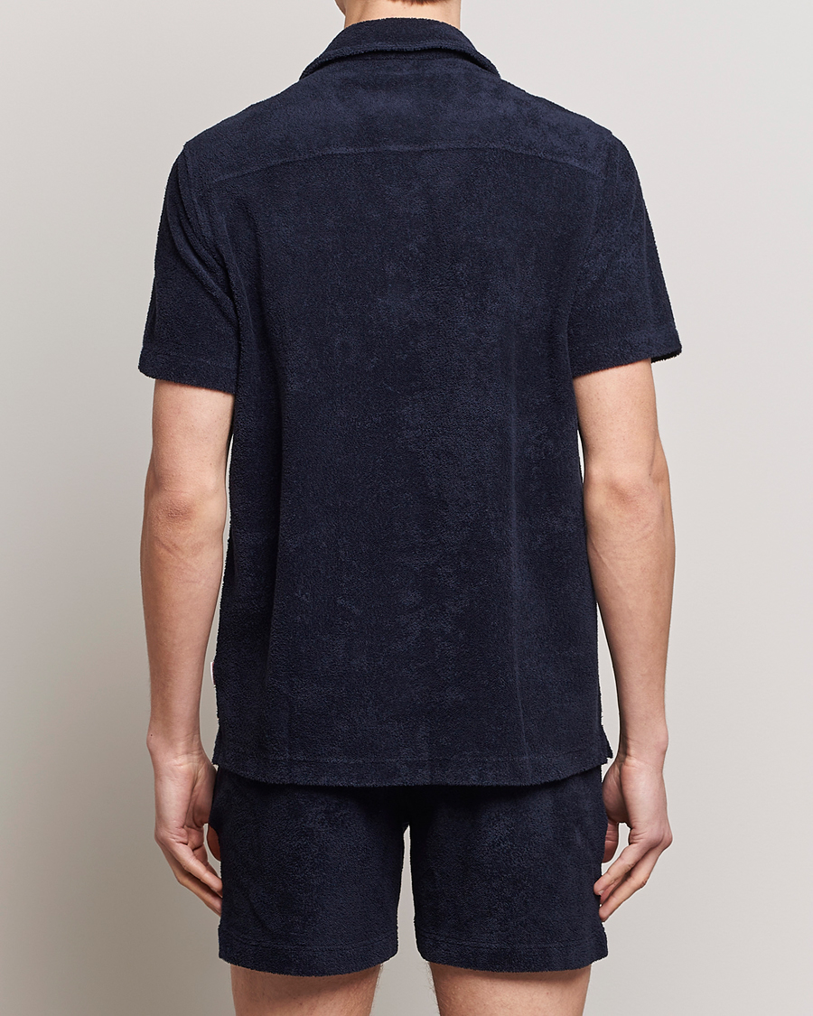 Men | Shirts | Orlebar Brown | Howell Short Sleeve Terry Shirt Night Iris