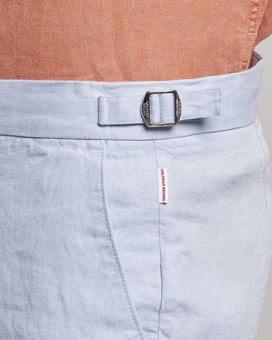 Men | Shorts | Orlebar Brown | Norwich Linen Shorts Light Island Sky