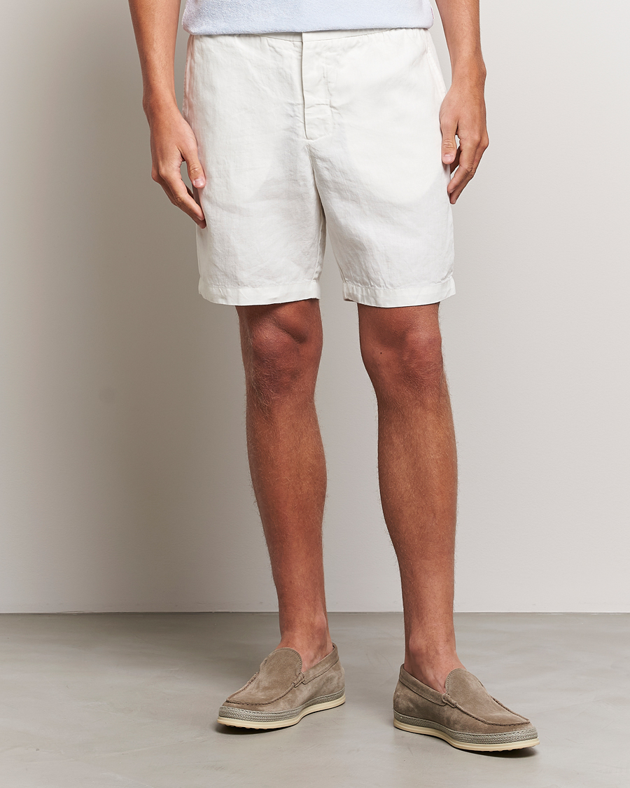 Men | Clothing | Orlebar Brown | Cornell Linen Shorts Sandbar