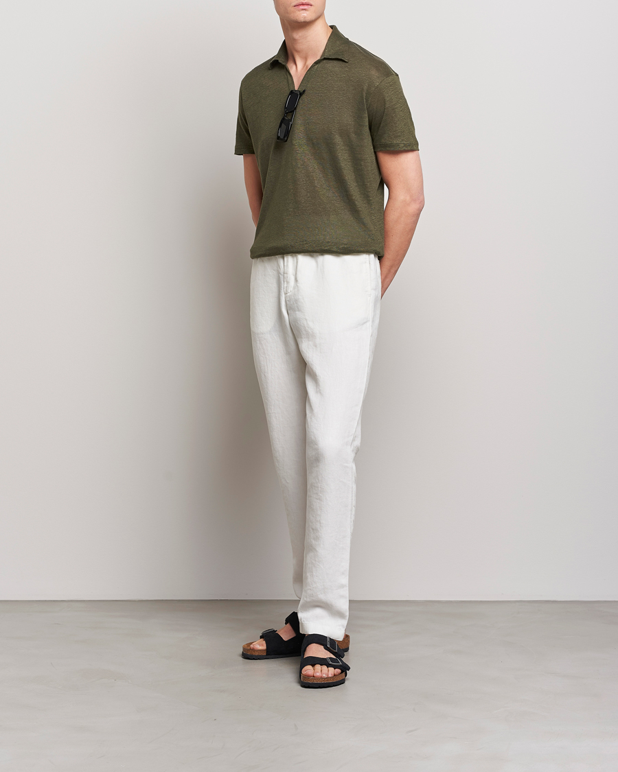 Men | Trousers | Orlebar Brown | Cornell Linen Trousers Sandbar