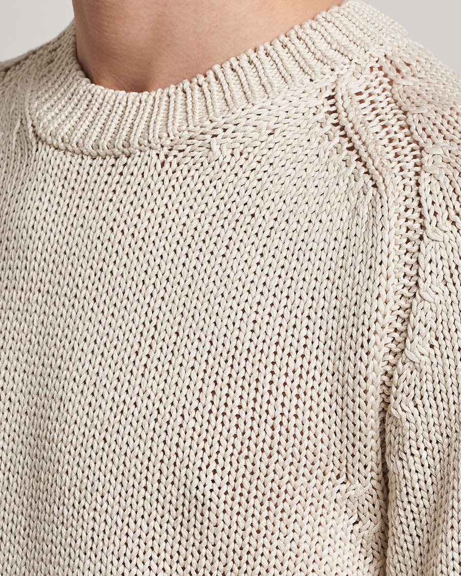 Men | Sweaters & Knitwear | Orlebar Brown | Lippen Organic Cotton Sweatshirt White Sand
