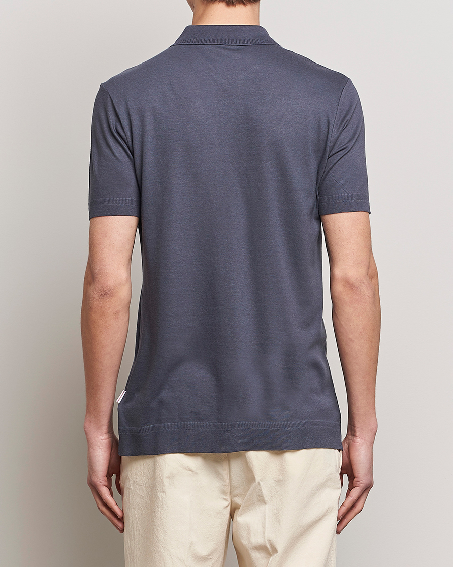 Men | Polo Shirts | Orlebar Brown | Jarrett Knitted Rib Polo Piranha Grey