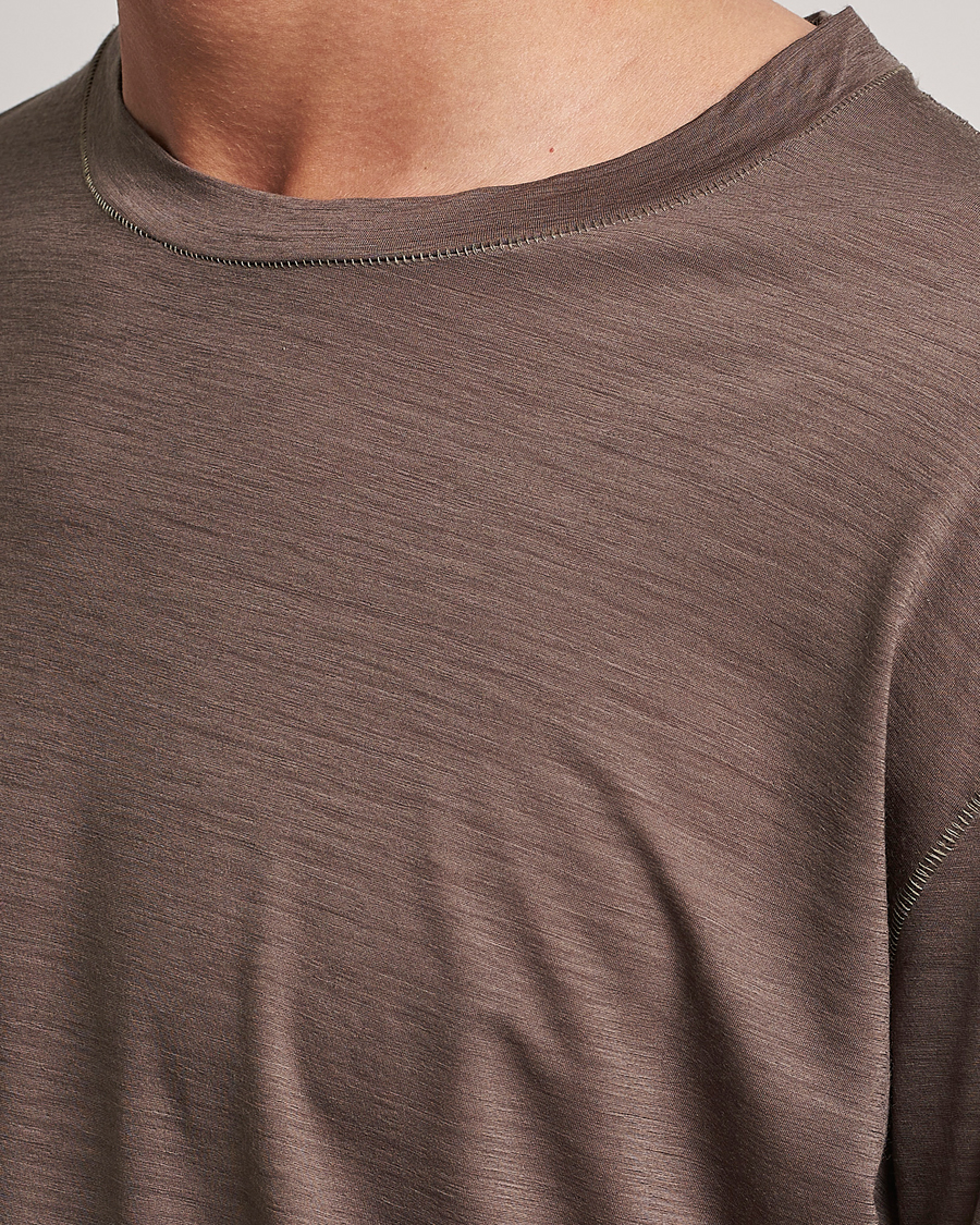 Men | T-Shirts | Satisfy | CloudMerino Long Tee Warm Stone