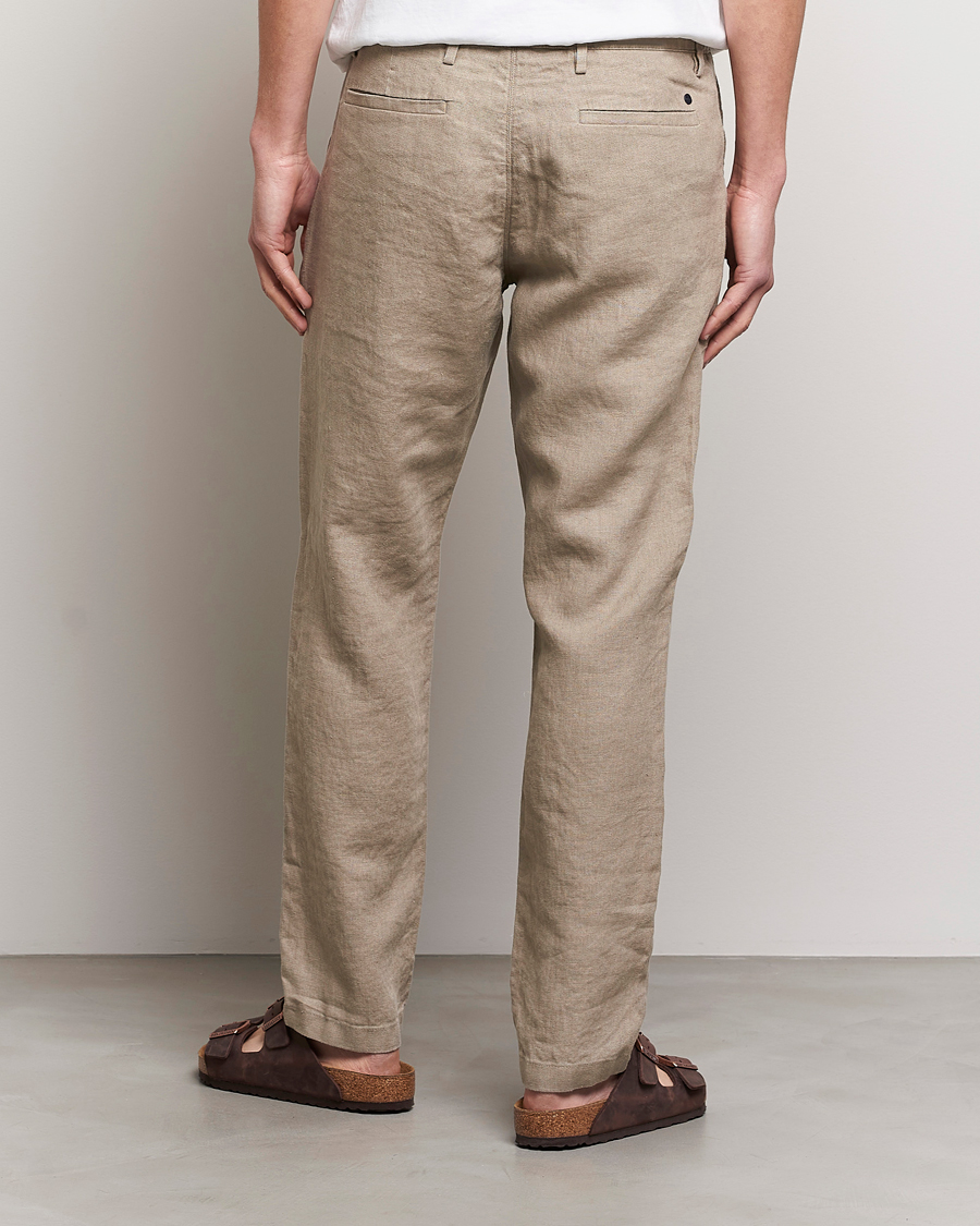 NN07 Karl Linen Trousers Greige at CareOfCarl.com