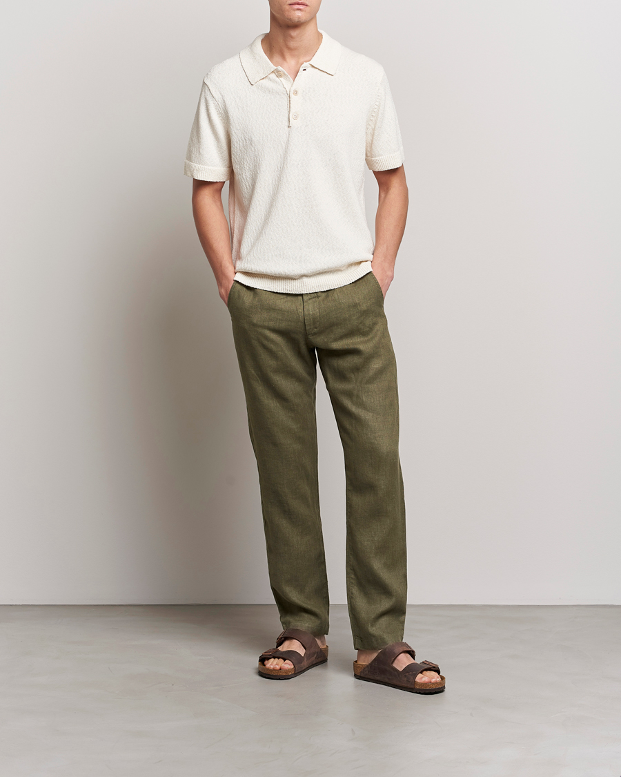 Men | Trousers | NN07 | Karl Linen Trousers Army