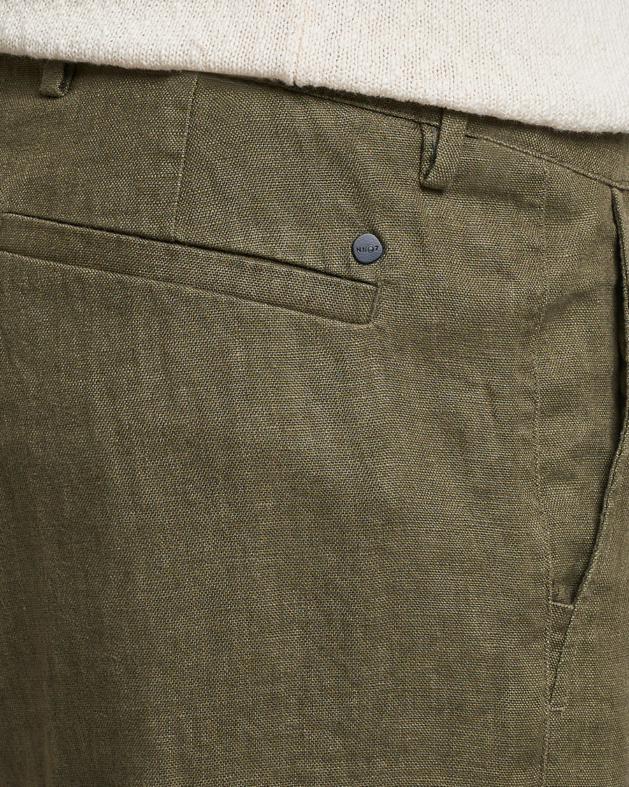Men | Trousers | NN07 | Karl Linen Trousers Army