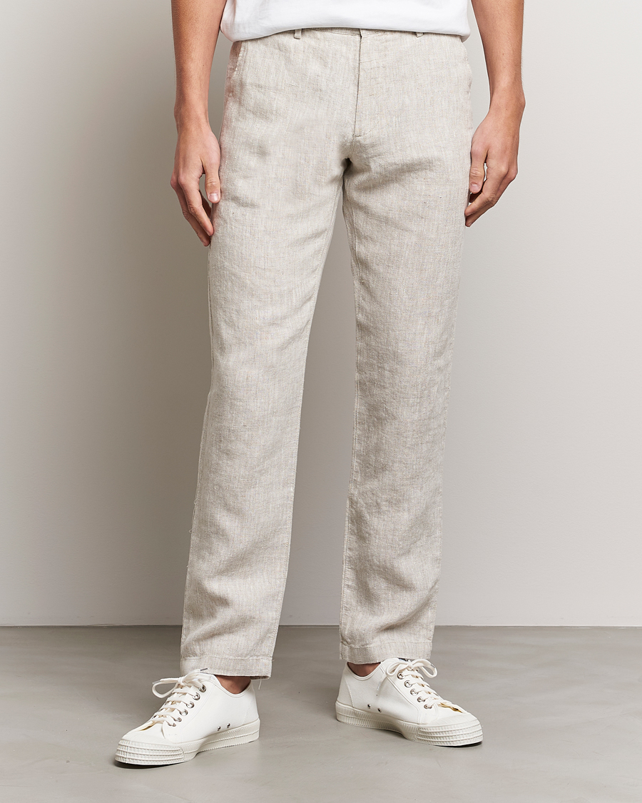 Men | NN07 | NN07 | Karl Linen Trousers Oat