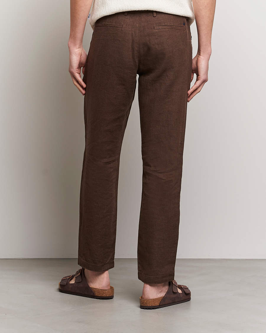 Men | Trousers | NN07 | Karl Linen Trousers Brown