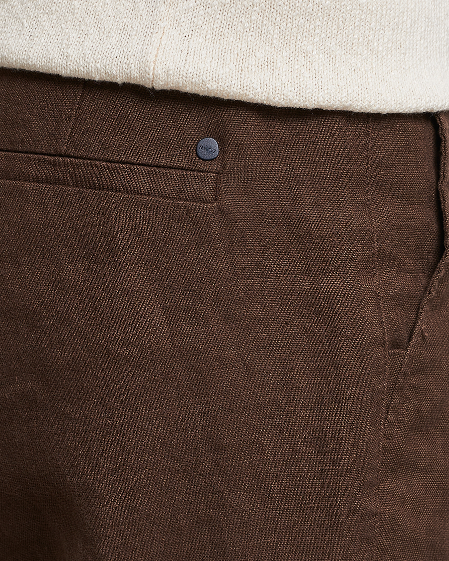 Men | Trousers | NN07 | Karl Linen Trousers Brown