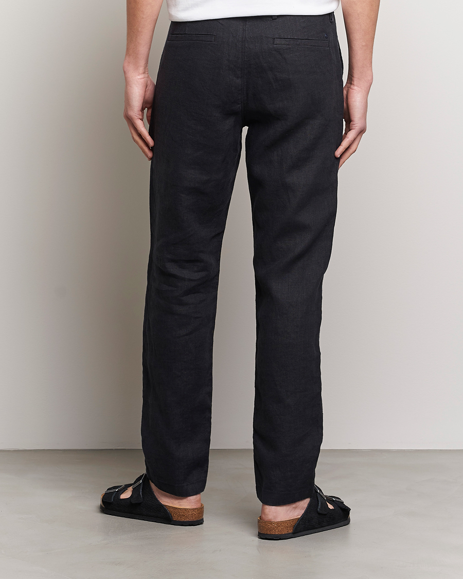 Men | Trousers | NN07 | Karl Linen Trousers Black