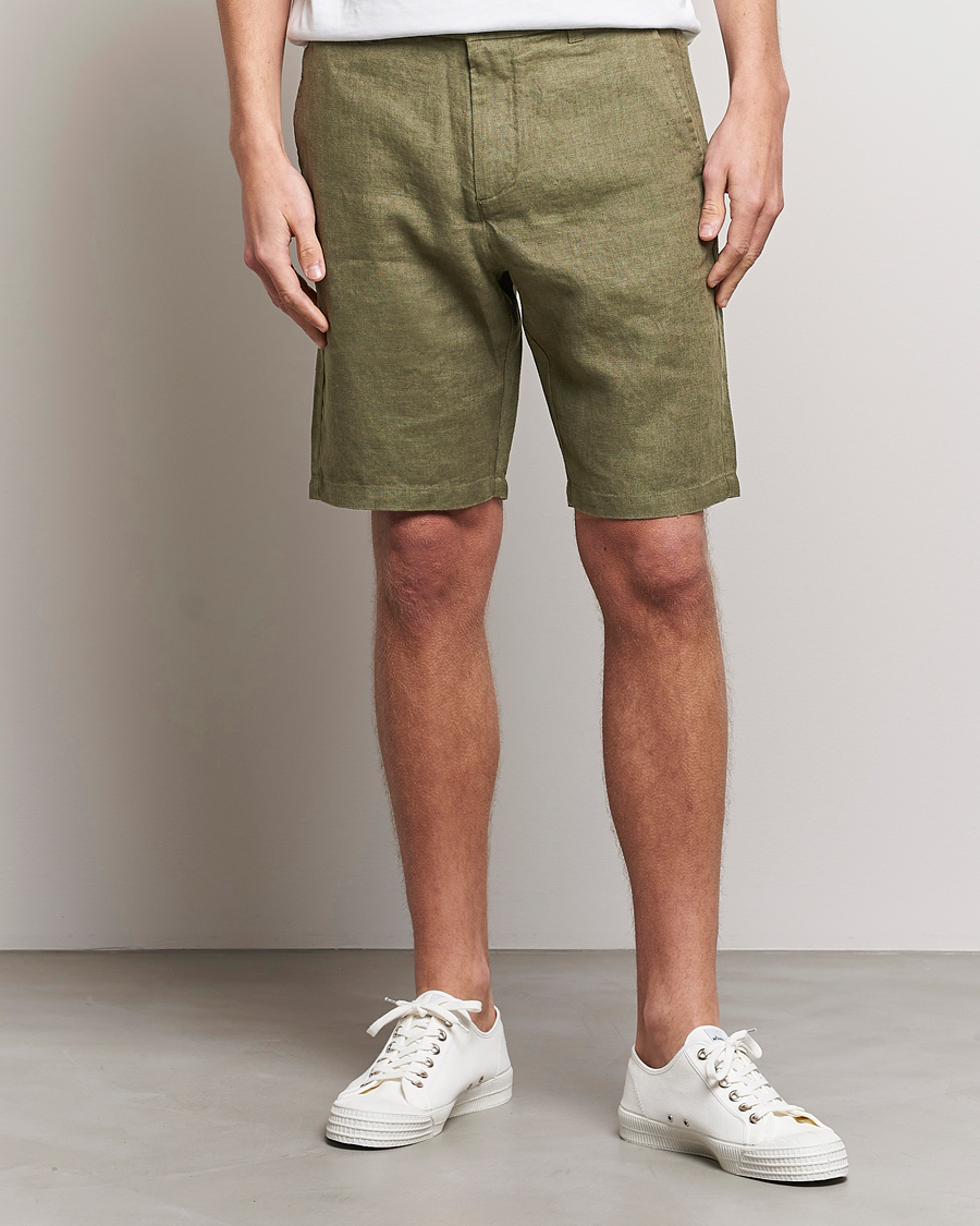 Men |  | NN07 | Crown Linen Shorts Army