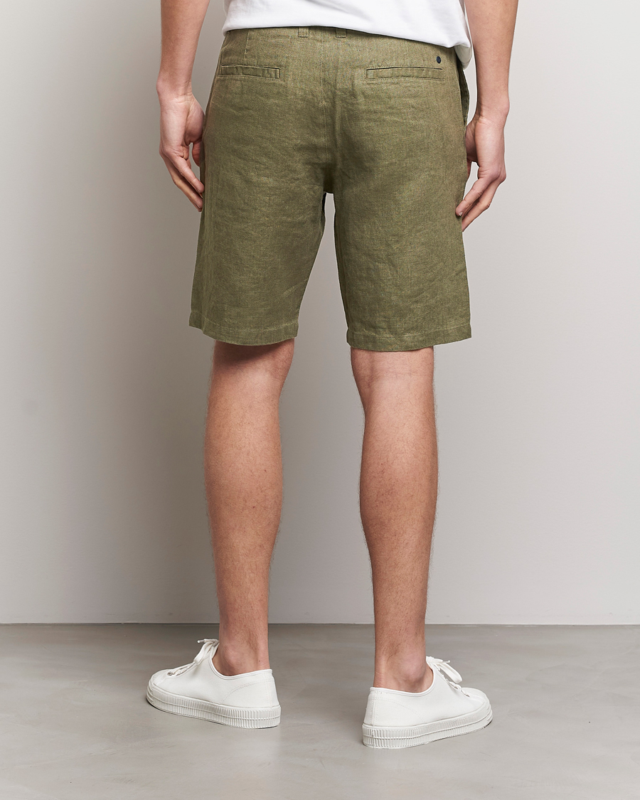 Men | Shorts | NN07 | Crown Linen Shorts Army
