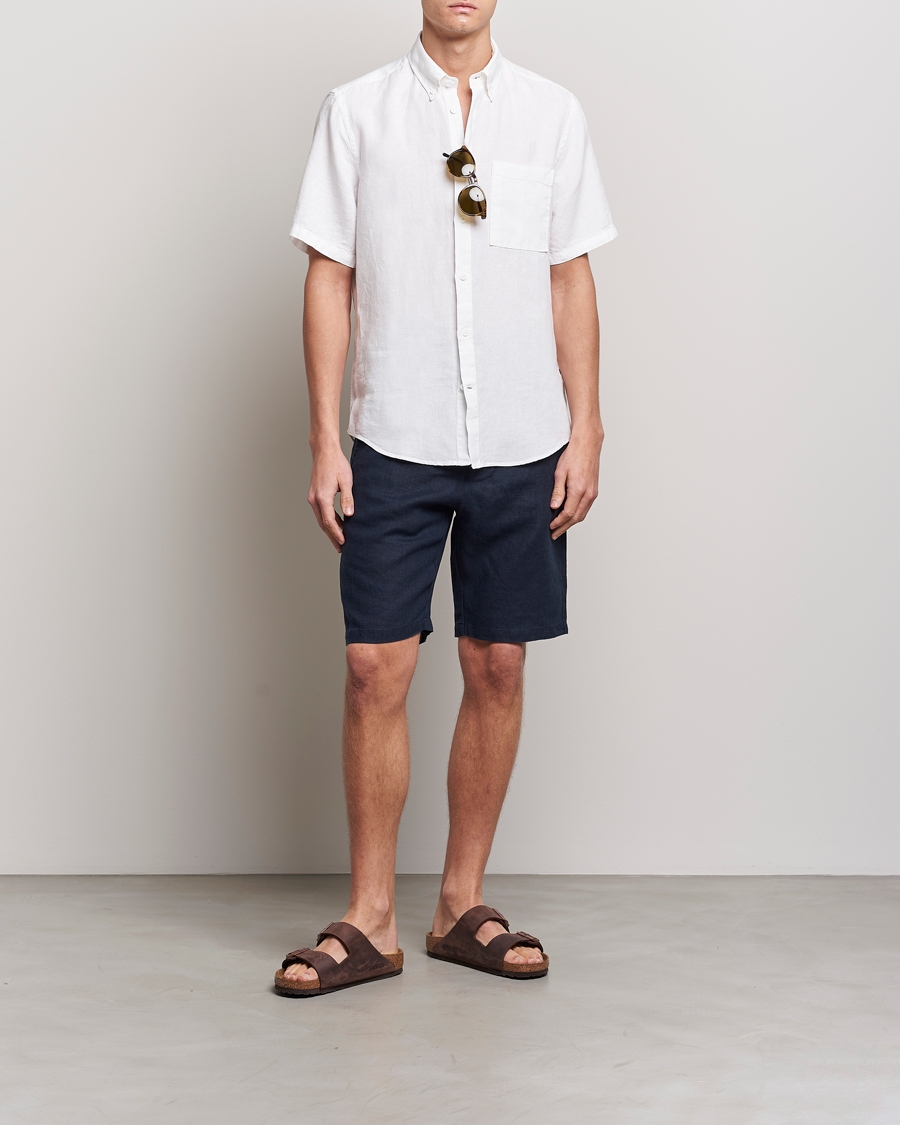 Men | Shorts | NN07 | Crown Linen Shorts Navy